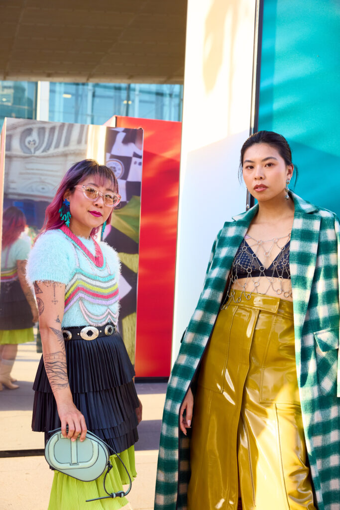 Edwina and Shay colour photo Melbourne fashion festival 2024 shot on Canon R5C with a RF 24-70mm lens. Royal Exhibition Building Melbourne Fashion Photographer Aidan McCorry