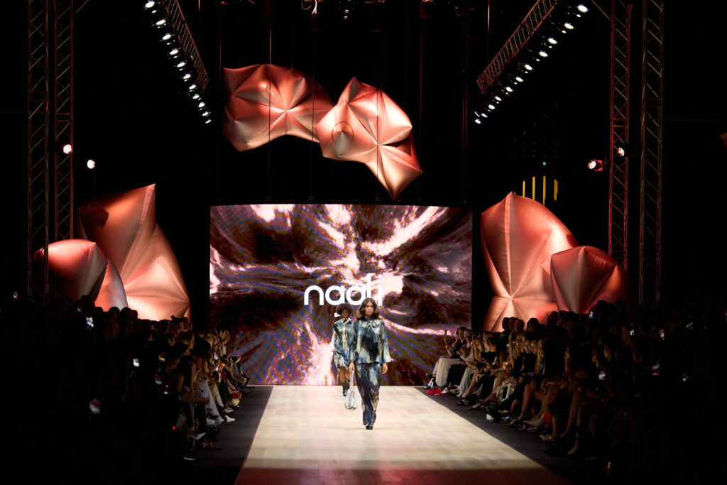 Opening Night at Melbourne Fashion festival 2025. Designs from Ngali Australia.