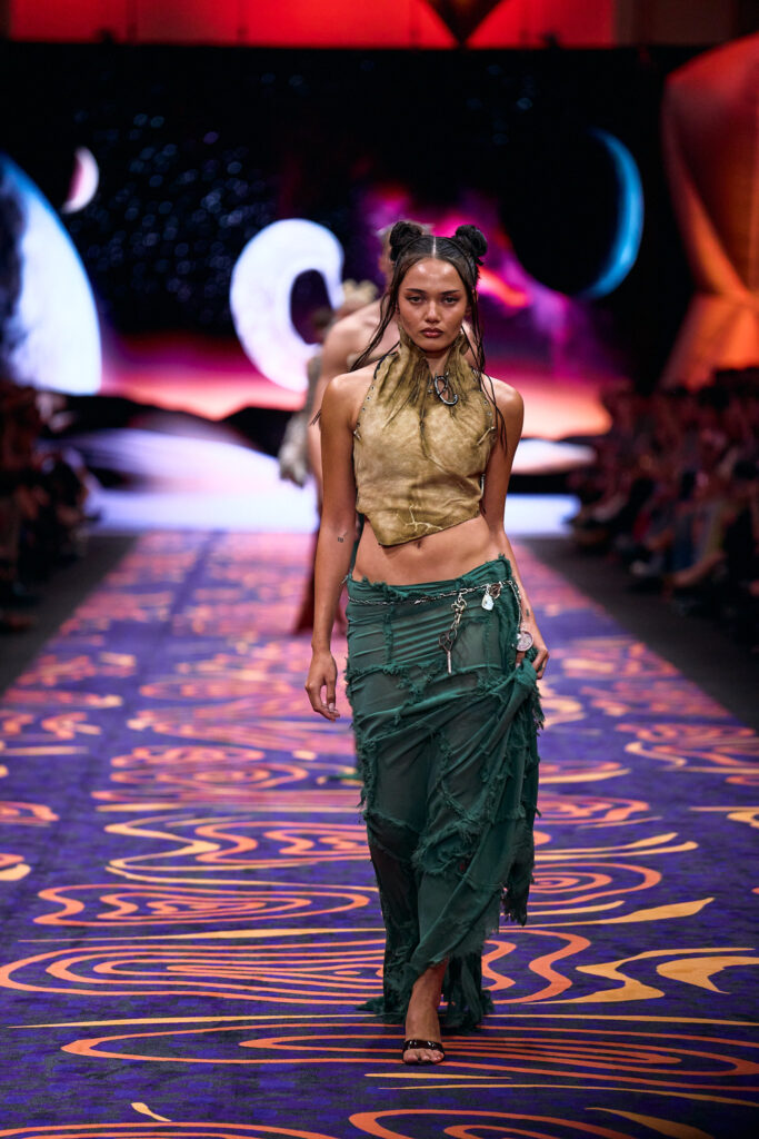 2025 Back In Blak Melbourne fashion Festival runway taken by Melbourne fashion photographer Aidan McCorry chromatic times