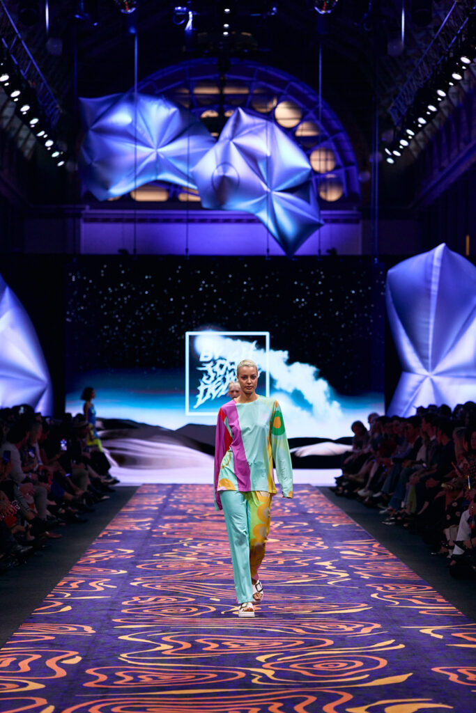2025 Back In Blak Melbourne fashion Festival runway taken by Melbourne fashion photographer Aidan McCorry chromatic times