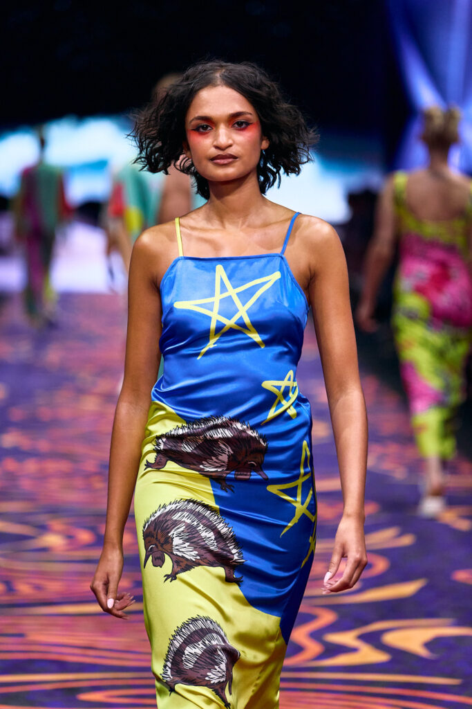 2025 Back In Blak Melbourne fashion Festival runway taken by Melbourne fashion photographer Aidan McCorry chromatic times