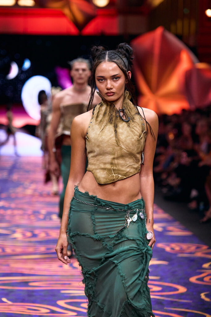 2025 Back In Blak Melbourne fashion Festival runway taken by Melbourne fashion photographer Aidan McCorry chromatic times