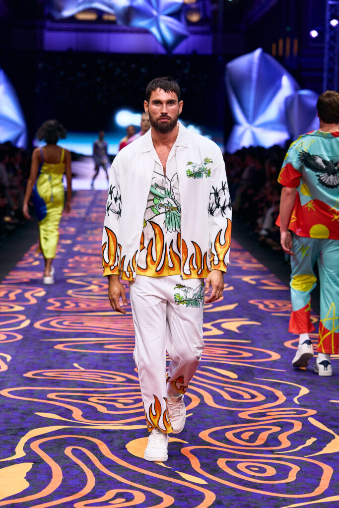 2025 Back In Blak Melbourne fashion Festival runway taken by Melbourne fashion photographer Aidan McCorry chromatic times