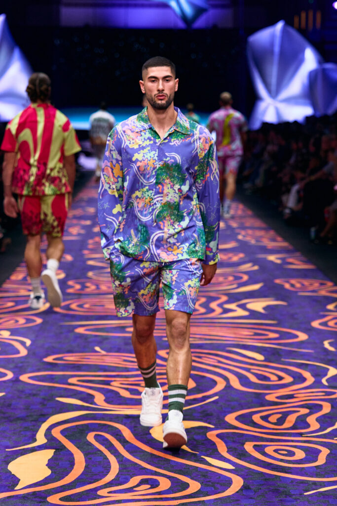 2025 Back In Blak Melbourne fashion Festival runway taken by Melbourne fashion photographer Aidan McCorry chromatic times