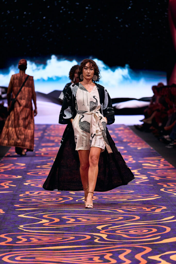 2025 Back In Blak Melbourne fashion Festival runway taken by Melbourne fashion photographer Aidan McCorry chromatic times