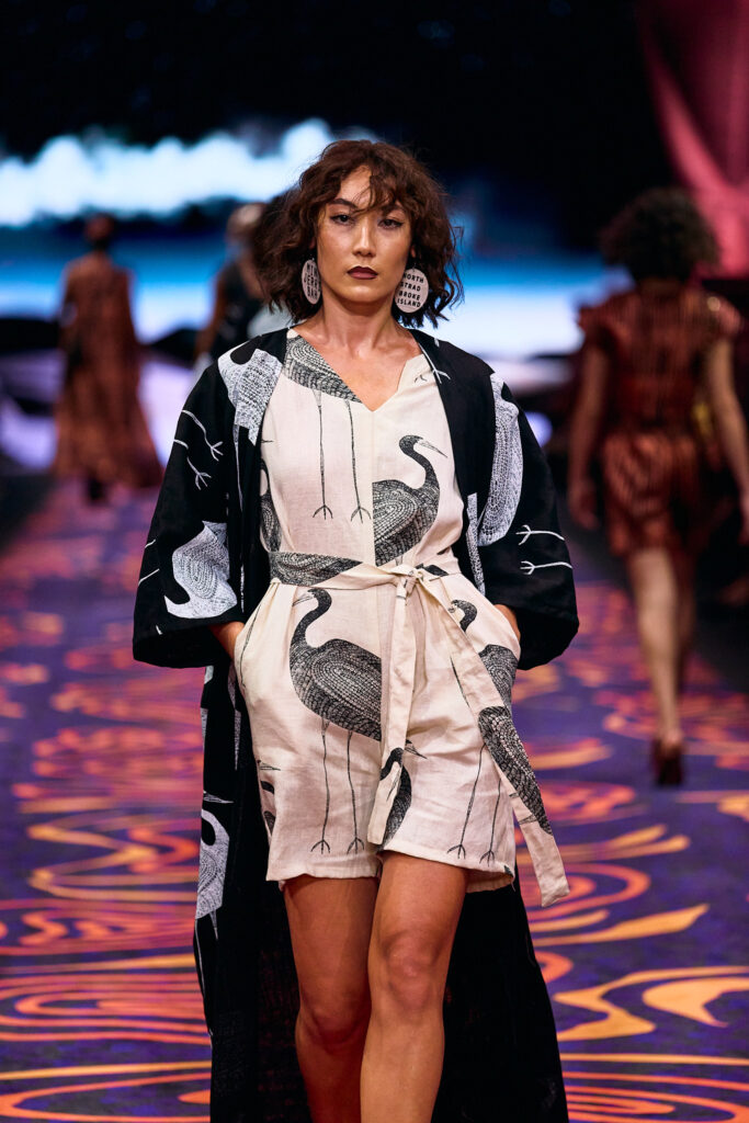 2025 Back In Blak Melbourne fashion Festival runway taken by Melbourne fashion photographer Aidan McCorry chromatic times