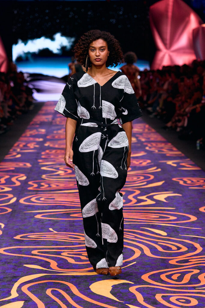 2025 Back In Blak Melbourne fashion Festival runway taken by Melbourne fashion photographer Aidan McCorry chromatic times