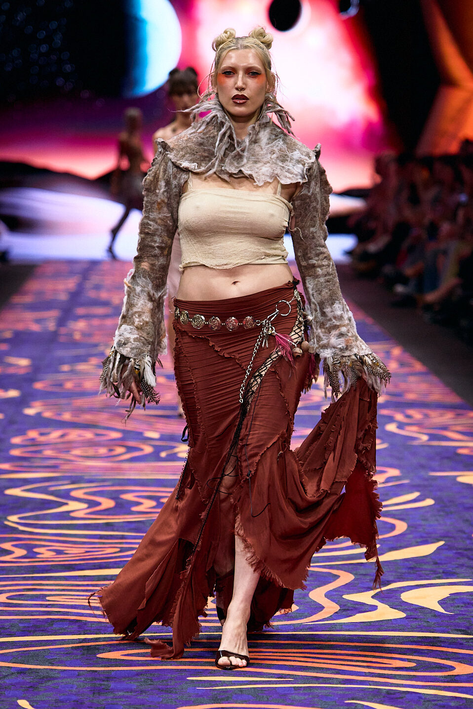 2025 Back In Blak Melbourne fashion Festival runway taken by Melbourne fashion photographer Aidan McCorry chromatic times