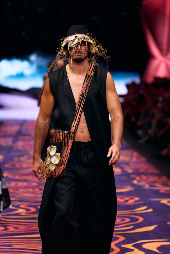 2025 Back In Blak Melbourne fashion Festival runway taken by Melbourne fashion photographer Aidan McCorry chromatic times