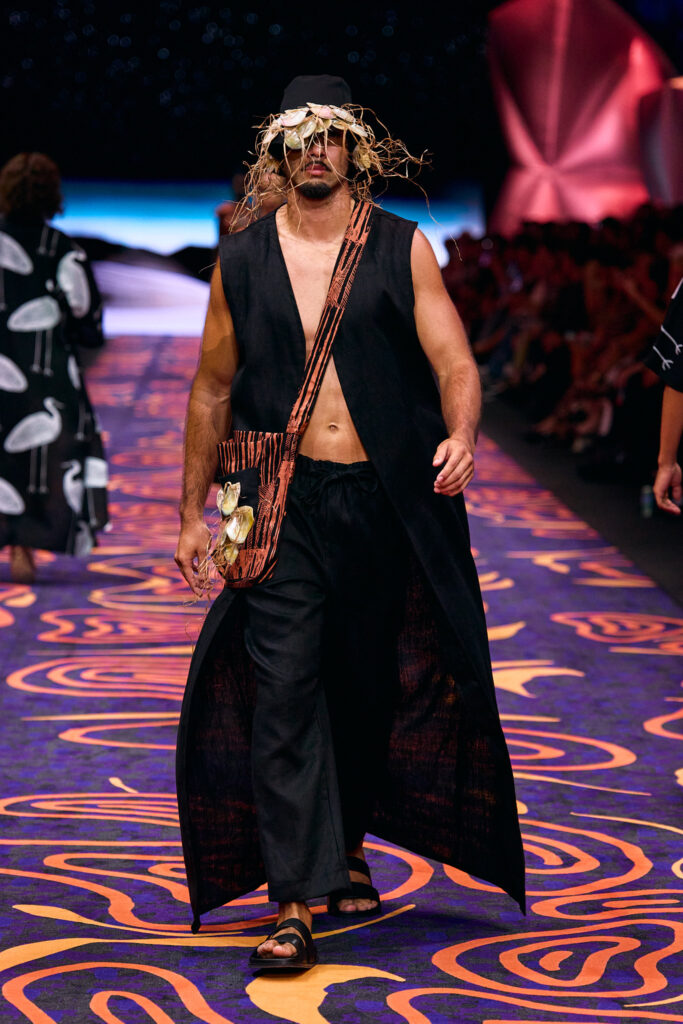 2025 Back In Blak Melbourne fashion Festival runway taken by Melbourne fashion photographer Aidan McCorry chromatic times