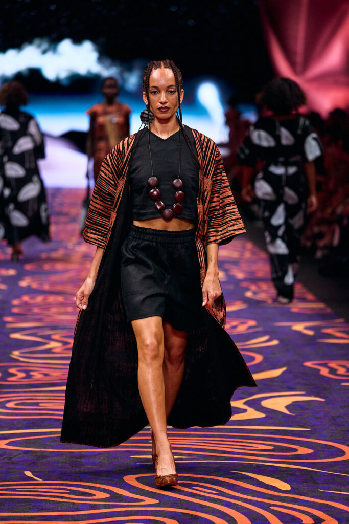 2025 Back In Blak Melbourne fashion Festival runway taken by Melbourne fashion photographer Aidan McCorry chromatic times