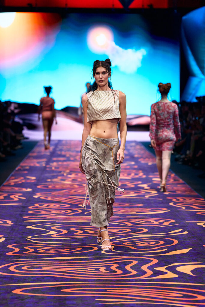 2025 Back In Blak Melbourne fashion Festival runway taken by Melbourne fashion photographer Aidan McCorry chromatic times