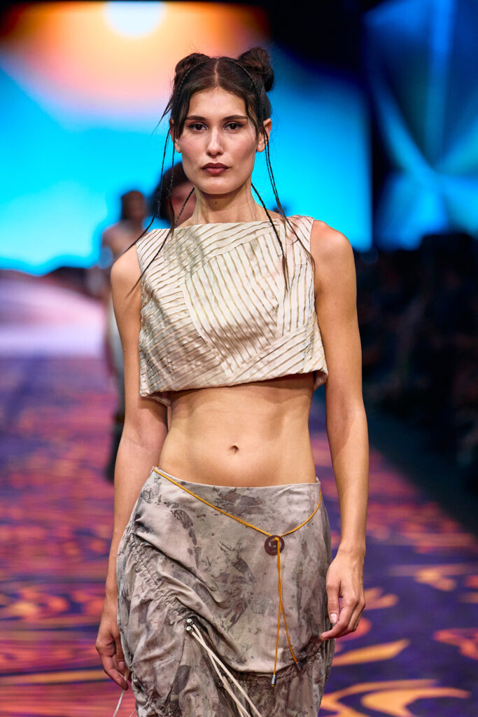 2025 Back In Blak Melbourne fashion Festival runway taken by Melbourne fashion photographer Aidan McCorry chromatic times