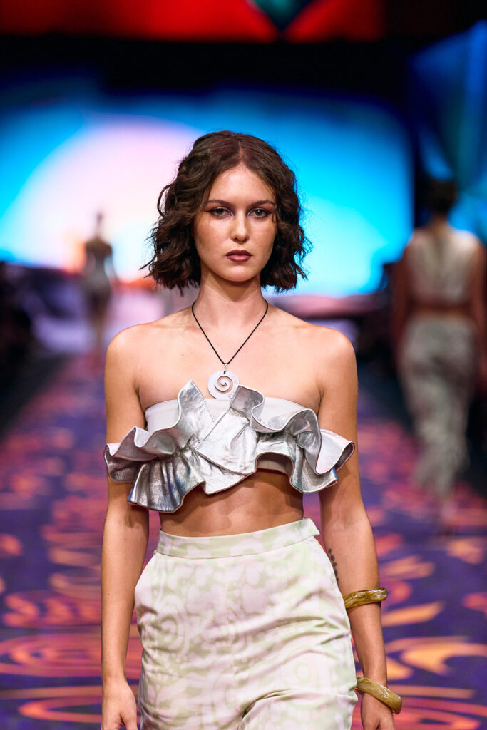 2025 Back In Blak Melbourne fashion Festival runway taken by Melbourne fashion photographer Aidan McCorry chromatic times