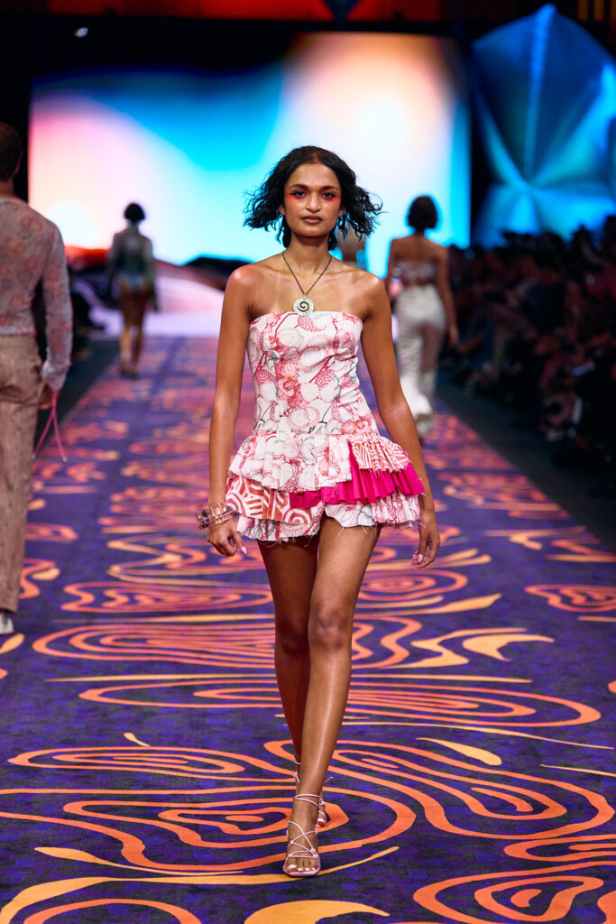 2025 Back In Blak Melbourne fashion Festival runway taken by Melbourne fashion photographer Aidan McCorry chromatic times