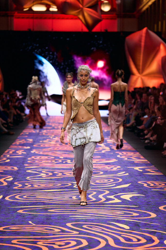 2025 Back In Blak Melbourne fashion Festival runway taken by Melbourne fashion photographer Aidan McCorry chromatic times