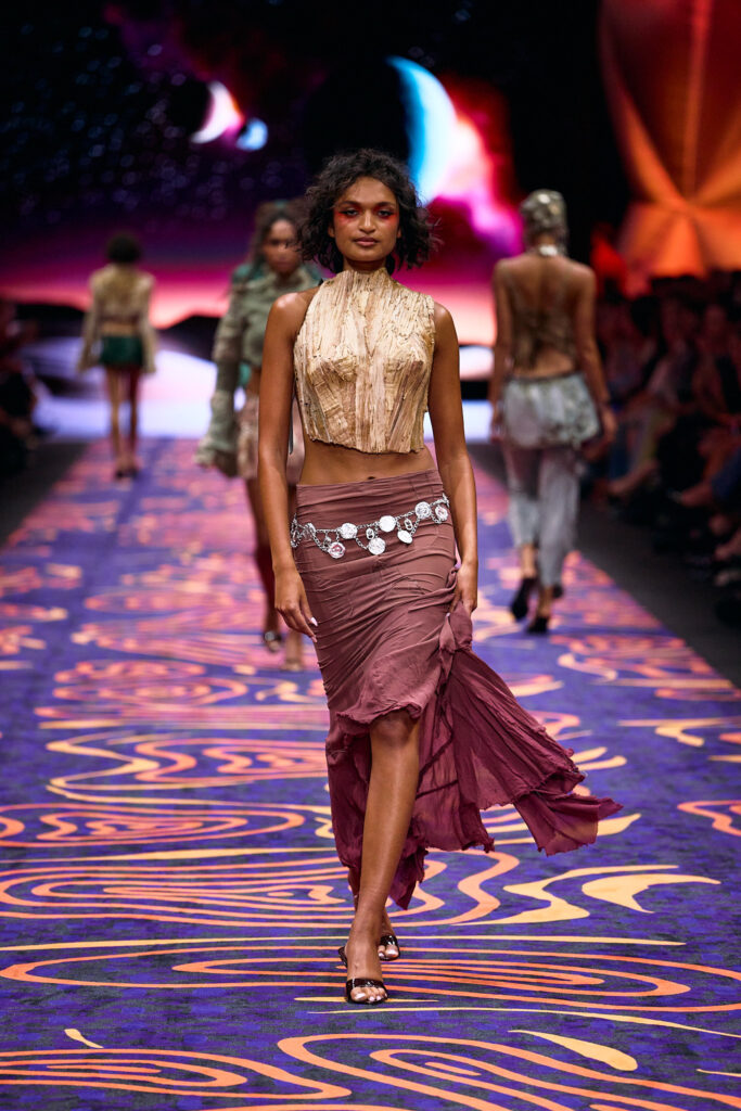 2025 Back In Blak Melbourne fashion Festival runway taken by Melbourne fashion photographer Aidan McCorry chromatic times