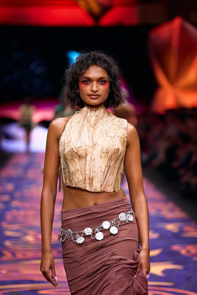 2025 Back In Blak Melbourne fashion Festival runway taken by Melbourne fashion photographer Aidan McCorry chromatic times