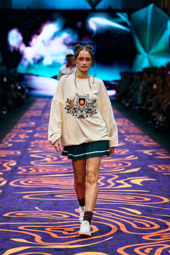 2025 Back In Blak Melbourne fashion Festival runway taken by Melbourne fashion photographer Aidan McCorry chromatic times