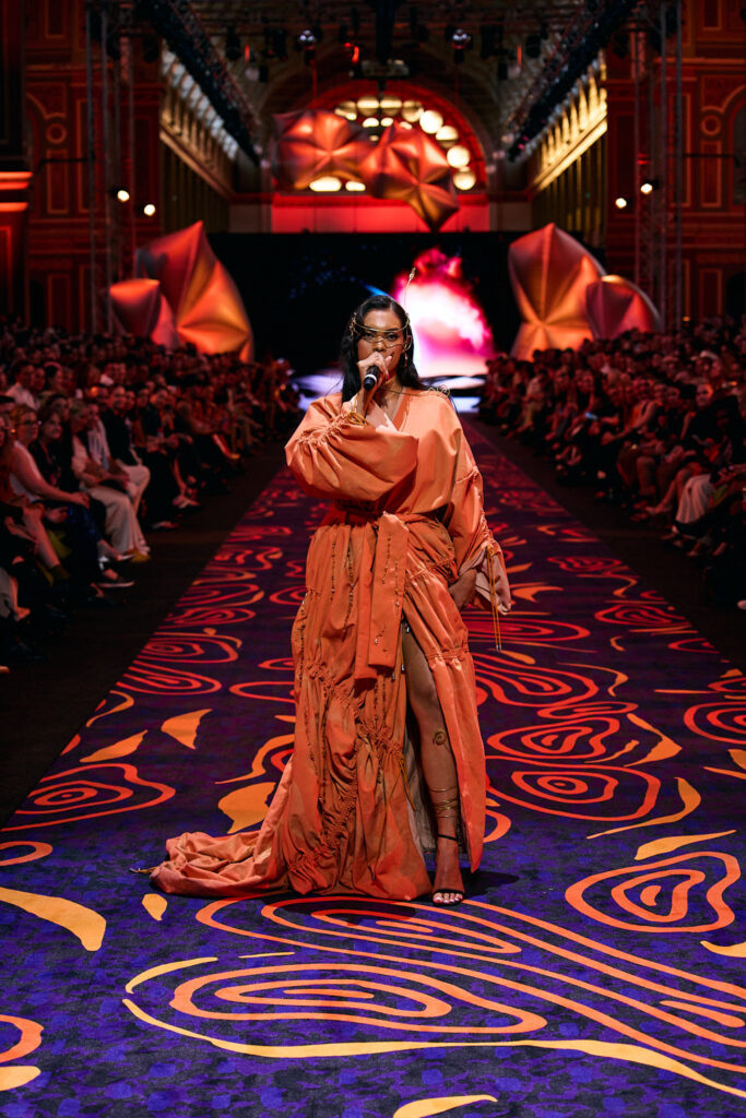 2025 Back In Blak Melbourne fashion Festival runway taken by Melbourne fashion photographer Aidan McCorry chromatic times