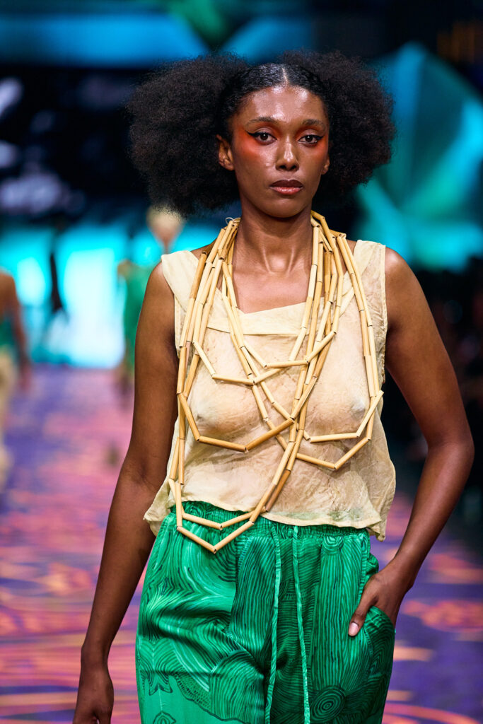 2025 Back In Blak Melbourne fashion Festival runway taken by Melbourne fashion photographer Aidan McCorry chromatic times