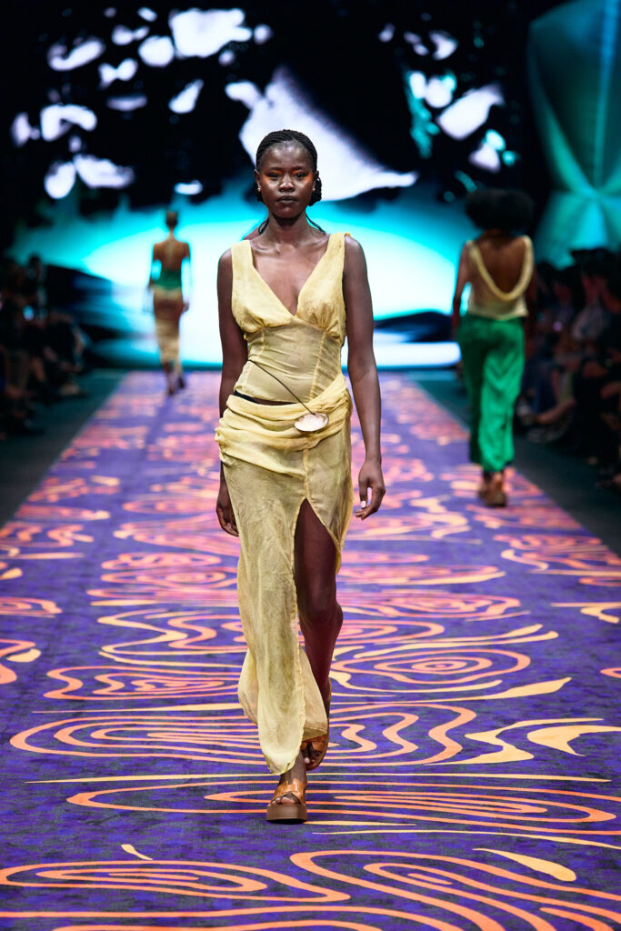 2025 Back In Blak Melbourne fashion Festival runway taken by Melbourne fashion photographer Aidan McCorry chromatic times