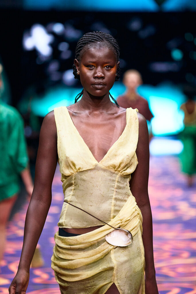 2025 Back In Blak Melbourne fashion Festival runway taken by Melbourne fashion photographer Aidan McCorry chromatic times