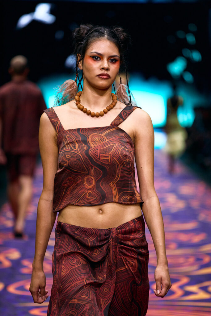 2025 Back In Blak Melbourne fashion Festival runway taken by Melbourne fashion photographer Aidan McCorry chromatic times