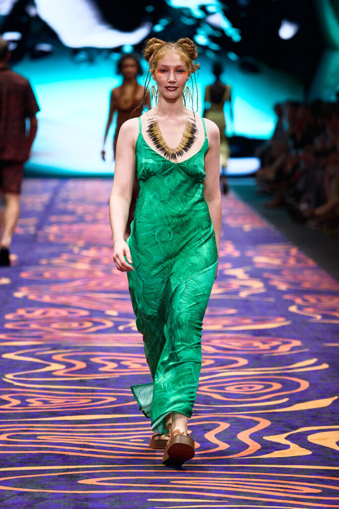 2025 Back In Blak Melbourne fashion Festival runway taken by Melbourne fashion photographer Aidan McCorry chromatic times