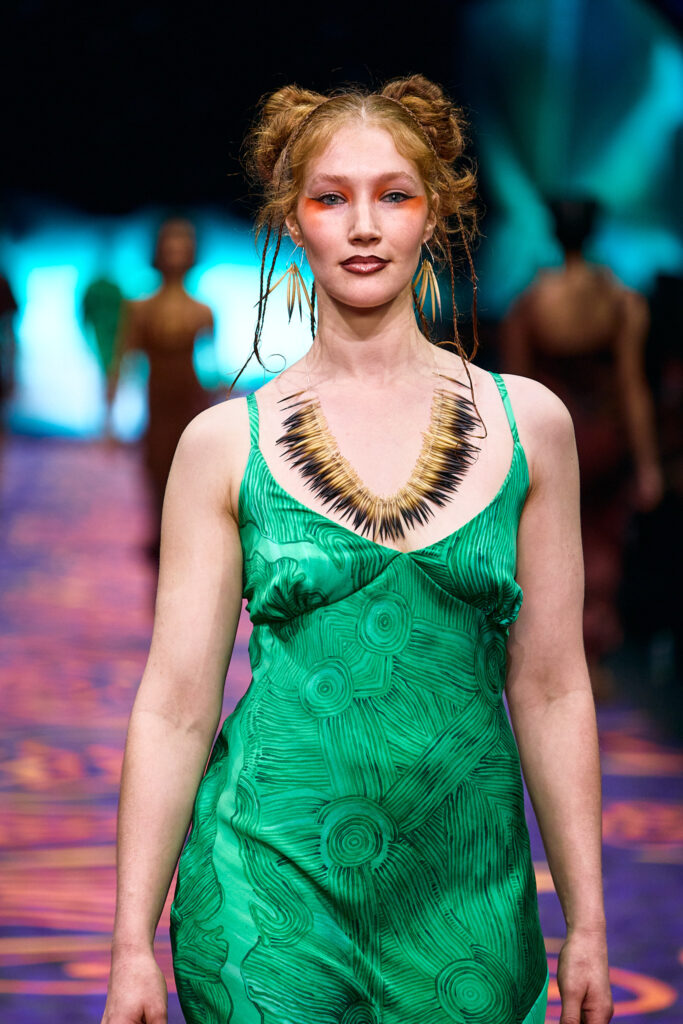 2025 Back In Blak Melbourne fashion Festival runway taken by Melbourne fashion photographer Aidan McCorry chromatic times