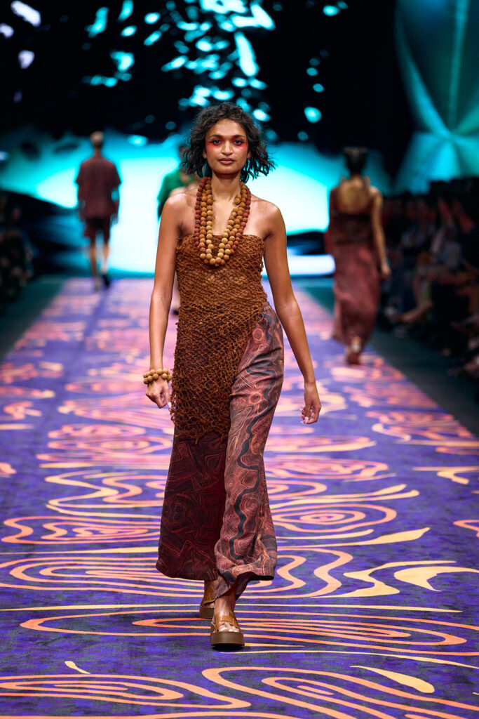 2025 Back In Blak Melbourne fashion Festival runway taken by Melbourne fashion photographer Aidan McCorry chromatic times