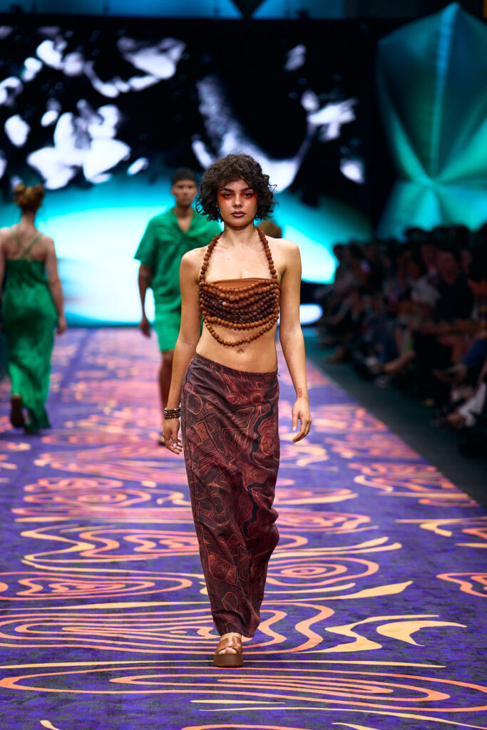 2025 Back In Blak Melbourne fashion Festival runway taken by Melbourne fashion photographer Aidan McCorry chromatic times