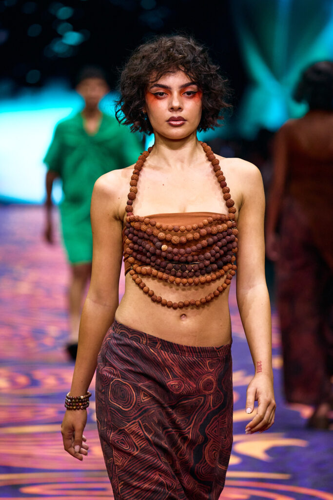 2025 Back In Blak Melbourne fashion Festival runway taken by Melbourne fashion photographer Aidan McCorry chromatic times