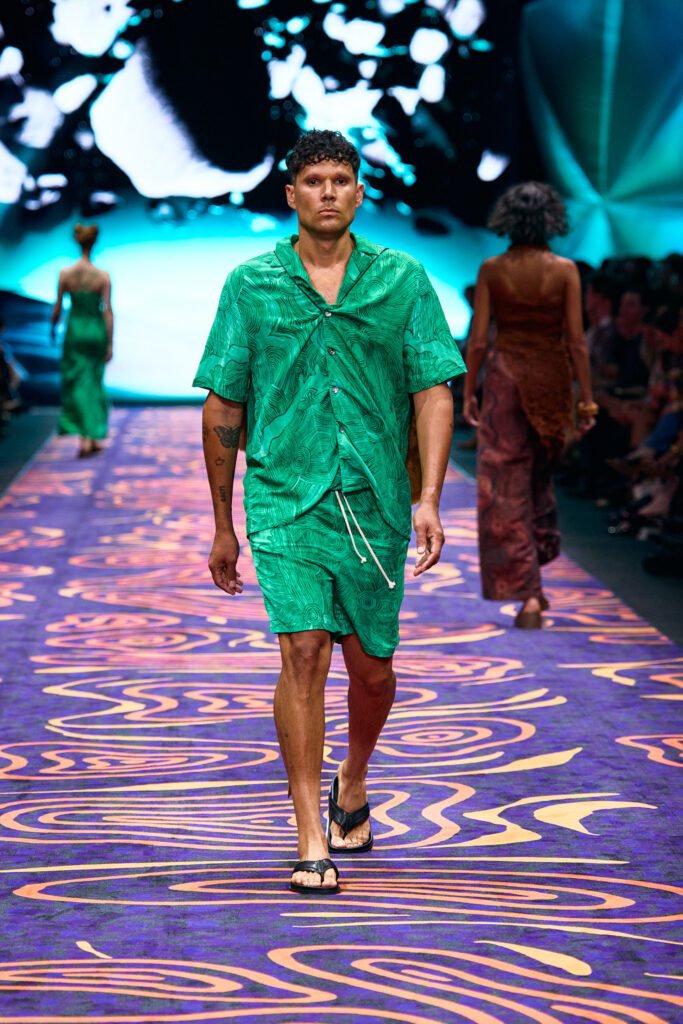 2025 Back In Blak Melbourne fashion Festival runway taken by Melbourne fashion photographer Aidan McCorry chromatic times