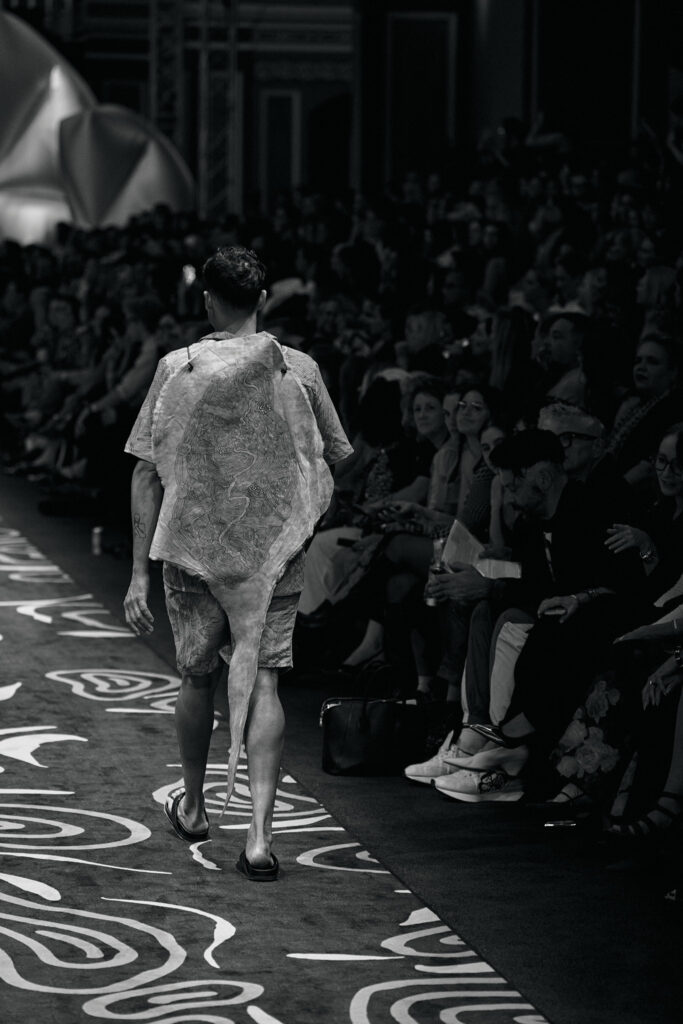 2025 Back In Blak Melbourne fashion Festival runway taken by Melbourne fashion photographer Aidan McCorry chromatic times