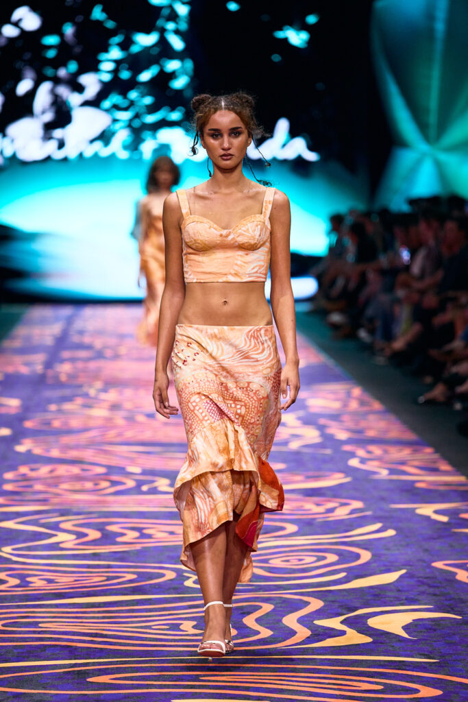 2025 Back In Blak Melbourne fashion Festival runway taken by Melbourne fashion photographer Aidan McCorry chromatic times