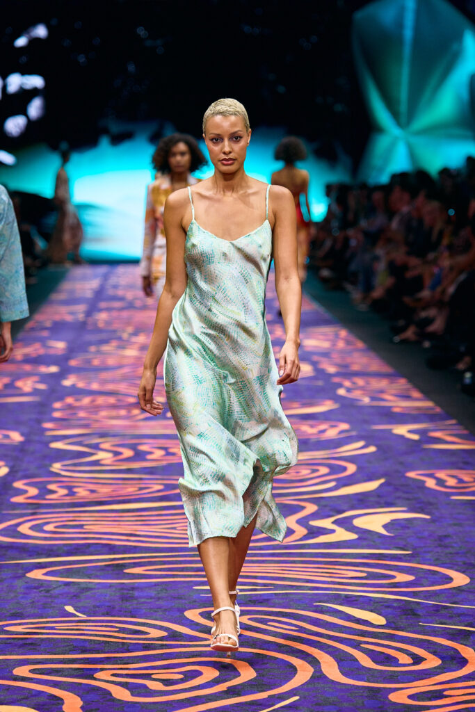 2025 Back In Blak Melbourne fashion Festival runway taken by Melbourne fashion photographer Aidan McCorry chromatic times