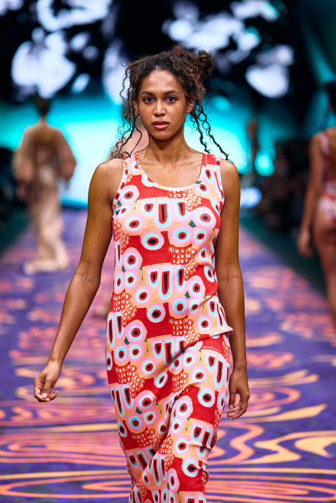 2025 Back In Blak Melbourne fashion Festival runway taken by Melbourne fashion photographer Aidan McCorry chromatic times