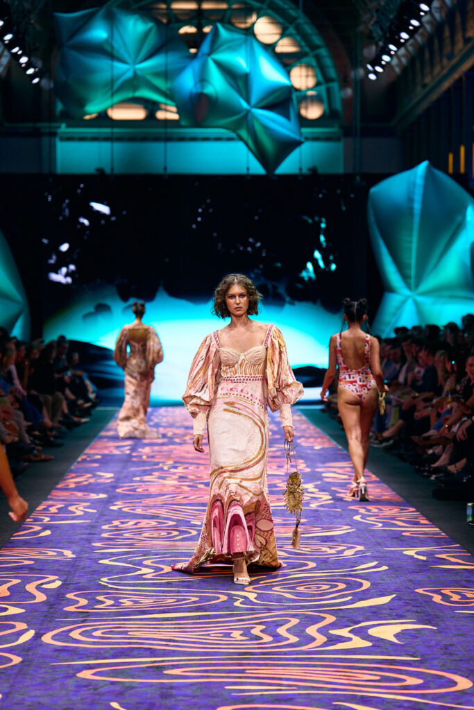 2025 Back In Blak Melbourne fashion Festival runway taken by Melbourne fashion photographer Aidan McCorry chromatic times