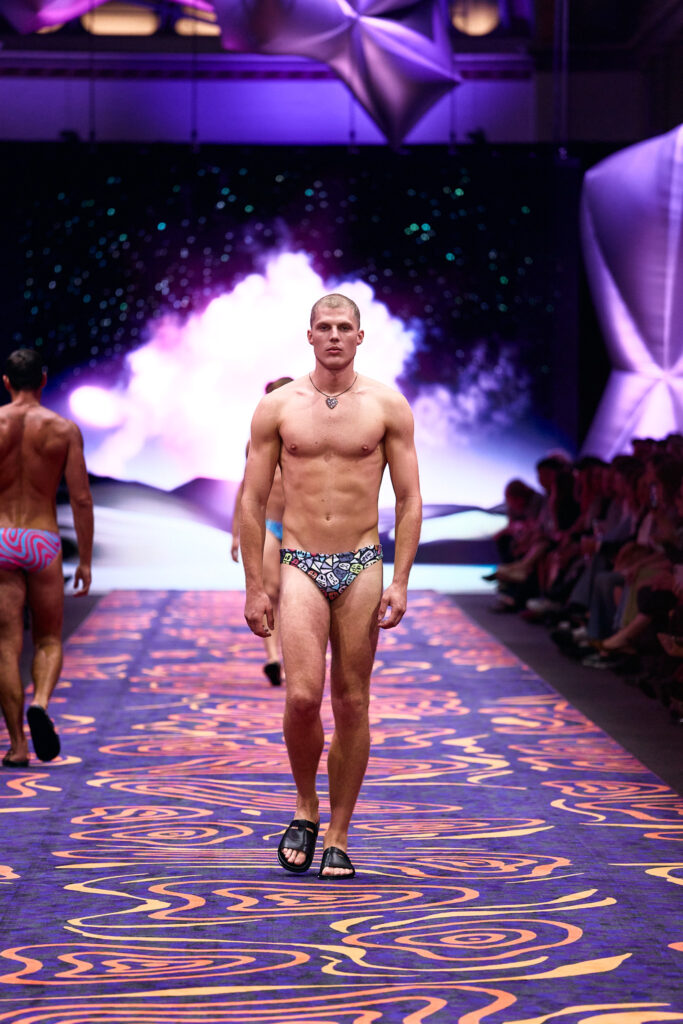 2025 Back In Blak Melbourne fashion Festival runway taken by Melbourne fashion photographer Aidan McCorry chromatic times
