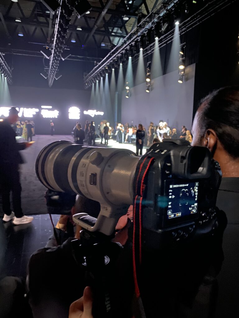 Canon r1 with RF 100-300mm f2.8 On the runway media pit of Mariam Seddiq aft 2025 